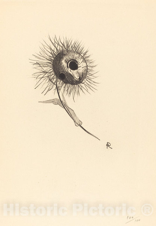 Art Print : Odilon Redon, Cul-de-Lampe, 1890 - Vintage Wall Art