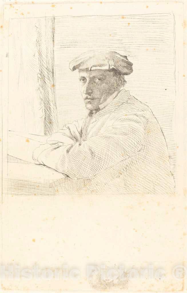 Art Print : Edgar Degas, The Engraver Joseph Tourny (Le graveur Joseph Tourny), 1857 - Vintage Wall Art
