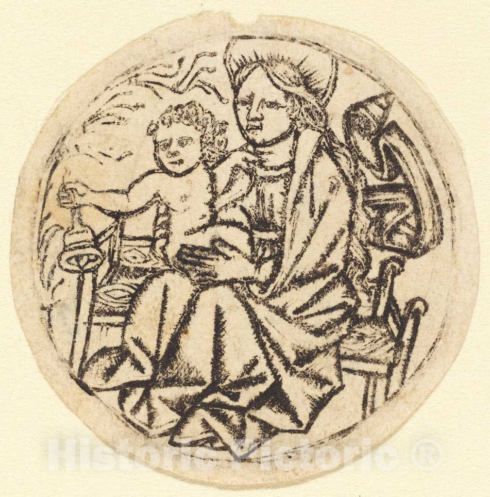 Art Print : Madonna and Child with a Bell, c.1455 - Vintage Wall Art