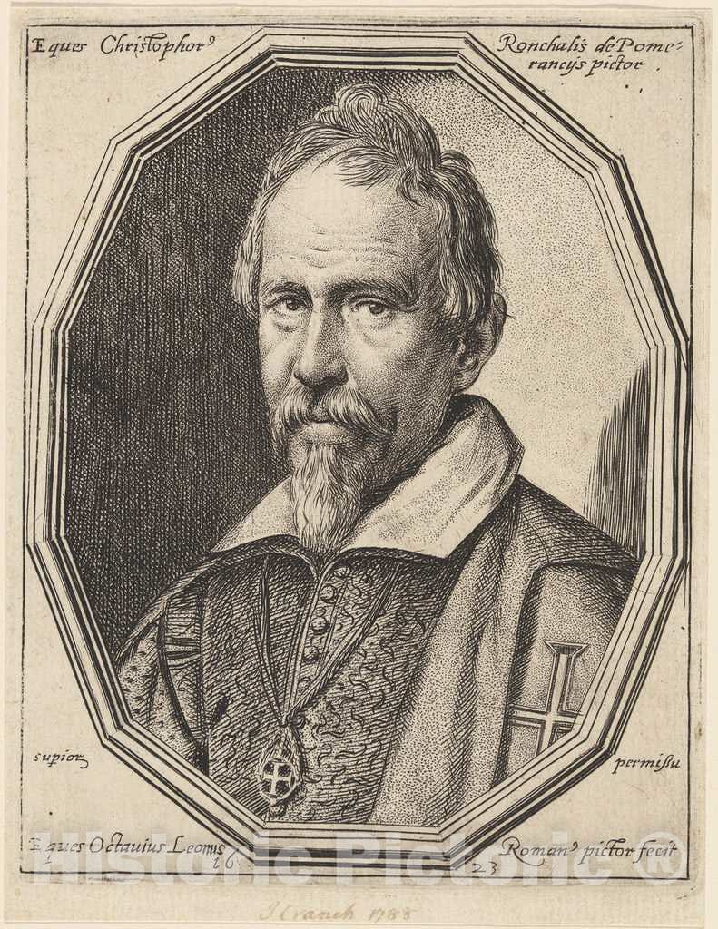 Art Print : Ottavio Leoni, Cristoforo Roncalli, 1623 - Vintage Wall Art