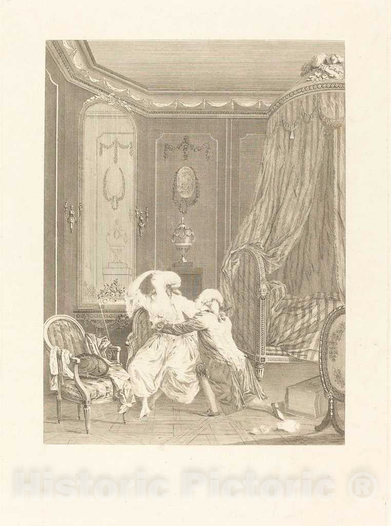 Art Print : Le Vilain After Lavreince, Le repentir Tardif - Vintage Wall Art