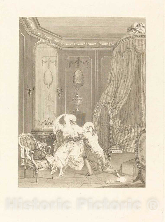 Art Print : Le Vilain After Lavreince, Le repentir Tardif - Vintage Wall Art