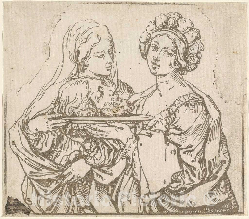 Art Print : Coriolano After Reni, Herodias and Salome, 1631 - Vintage Wall Art