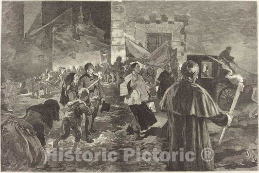 Art Print : Daniel Vierge, Espagne. La Viatique, 1889 - Vintage Wall Art