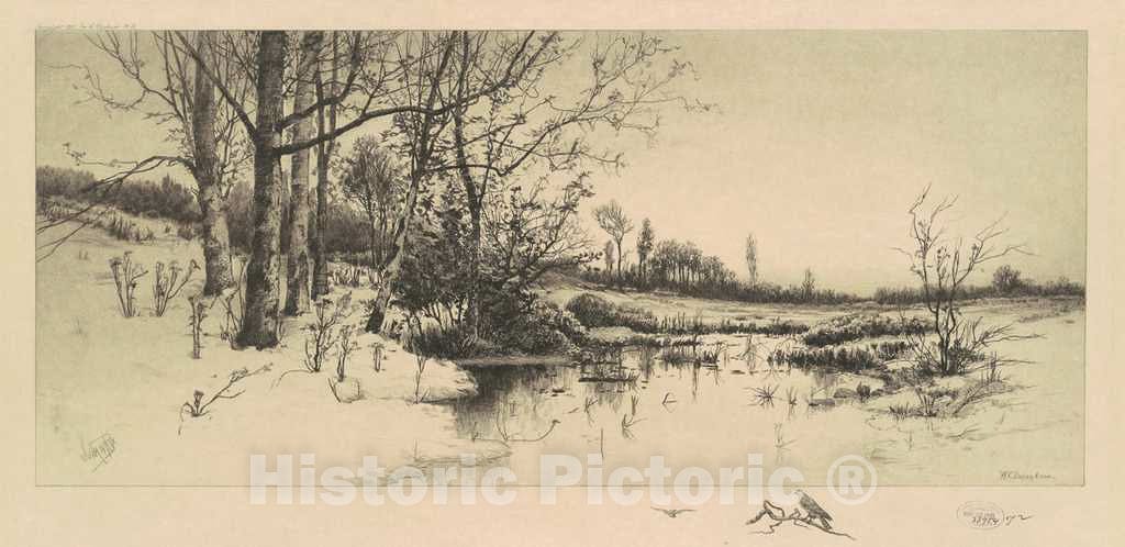 Art Print : W.C. Bauer, Robed in a Garment of Untrodden Snow, 1888 - Vintage Wall Art