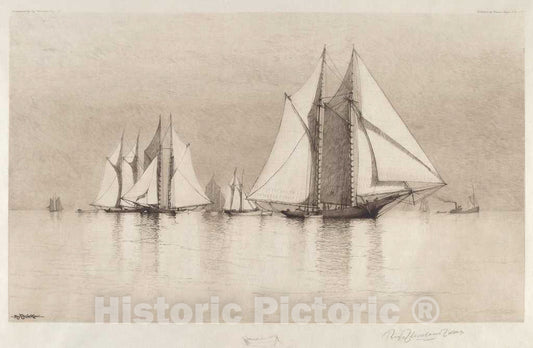 Art Print : Reginald Cleveland Coxe, Drifting, 1887 - Vintage Wall Art