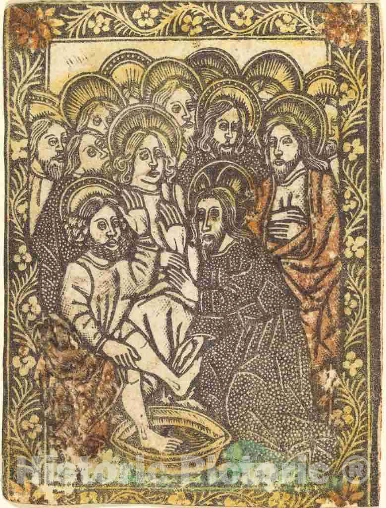 Art Print : Christ Washing The Feet of The Apostles, c.1470 - Vintage Wall Art