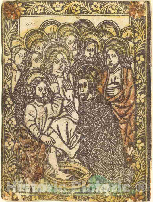 Art Print : Christ Washing The Feet of The Apostles, c.1470 - Vintage Wall Art