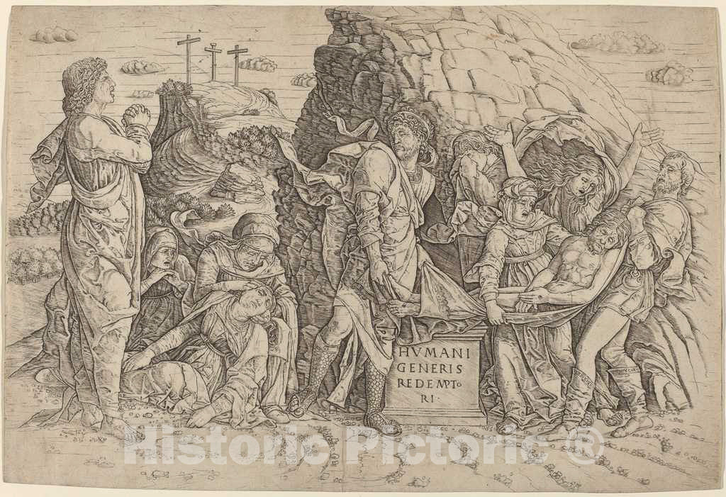 Art Print : Mantegna, The Entombment - Vintage Wall Art