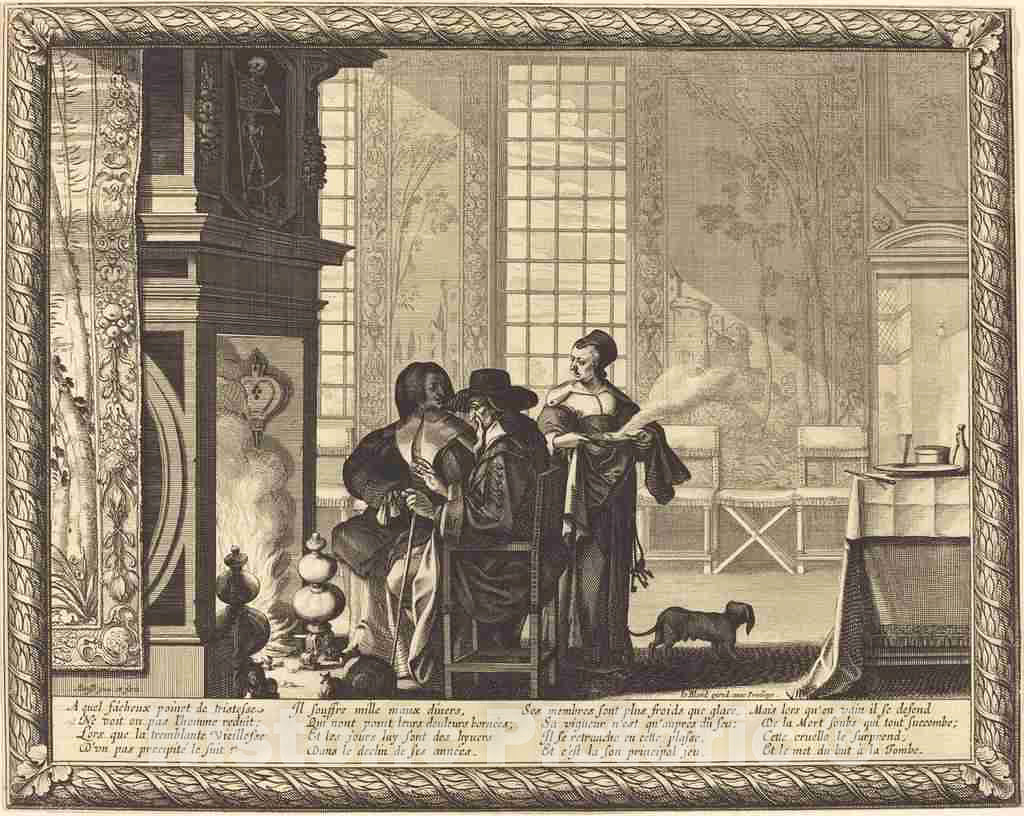 Art Print : Abraham Bosse, Death, 1636 - Vintage Wall Art