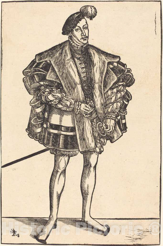 Art Print : Lucas Cranach The Younger, John William, Duke of Saxe-Coburg - Vintage Wall Art