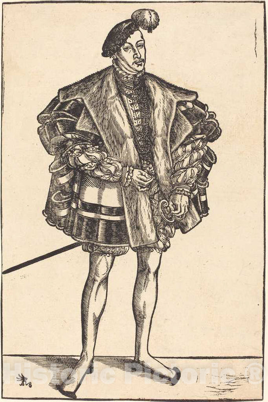 Art Print : Lucas Cranach The Younger, John William, Duke of Saxe-Coburg - Vintage Wall Art
