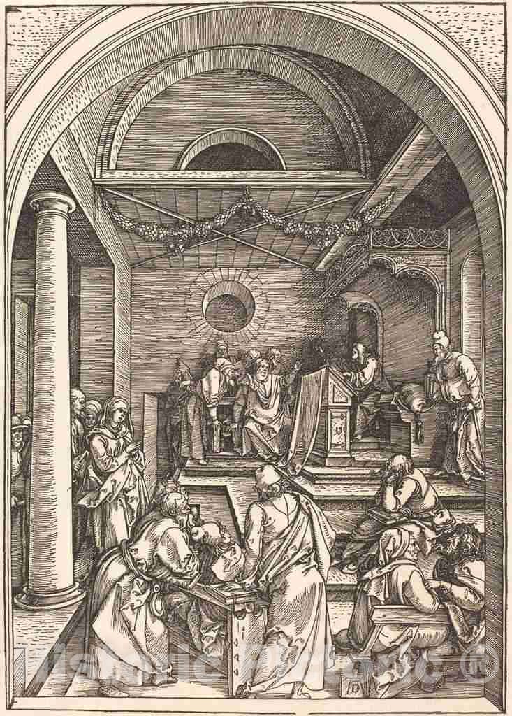 Art Print : Albrecht DÃ¼rer, Christ Among The Doctors, c.1504 - Vintage Wall Art