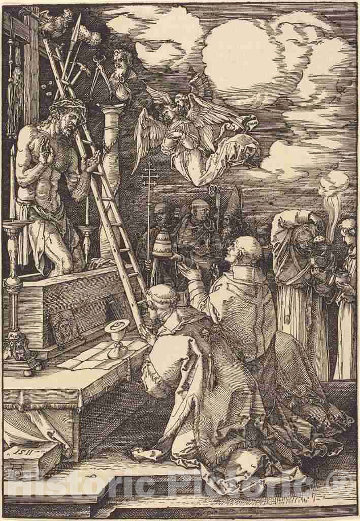 Art Print : Albrecht DÃ¼rer, The Mass of Saint Gregory, 1511 - Vintage Wall Art