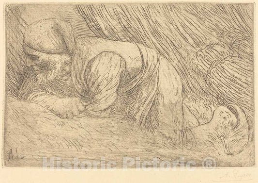 Art Print : Alphonse Legros, Fagot-gatherer (Le fagotier) - Vintage Wall Art