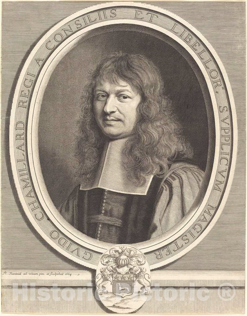 Art Print : Robert Nanteuil, Guy Chamillard, 1664 - Vintage Wall Art
