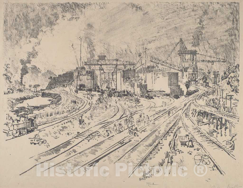 Art Print : Joseph Pennell, Early Morning, Miraflores, 1912 - Vintage Wall Art