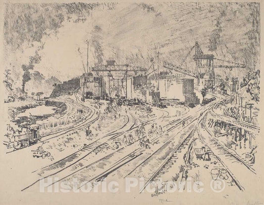 Art Print : Joseph Pennell, Early Morning, Miraflores, 1912 - Vintage Wall Art