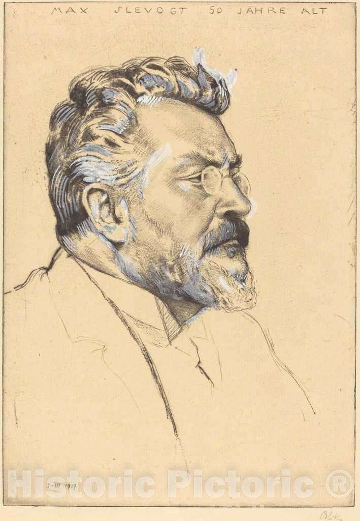Art Print : Emil Orlik, Max Slevogt, 1917 - Vintage Wall Art
