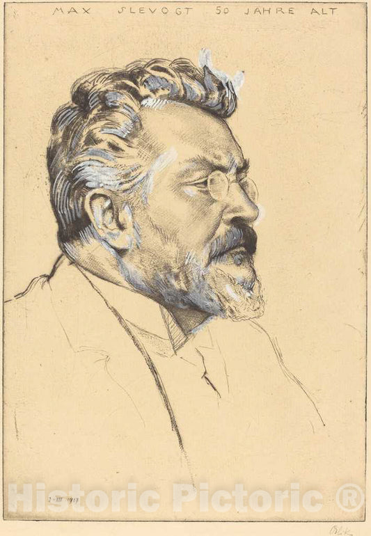 Art Print : Emil Orlik, Max Slevogt, 1917 - Vintage Wall Art