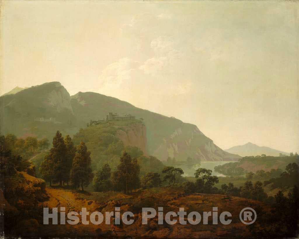 Art Print : Joseph Wright, Italian Landscape, 1790 - Vintage Wall Art