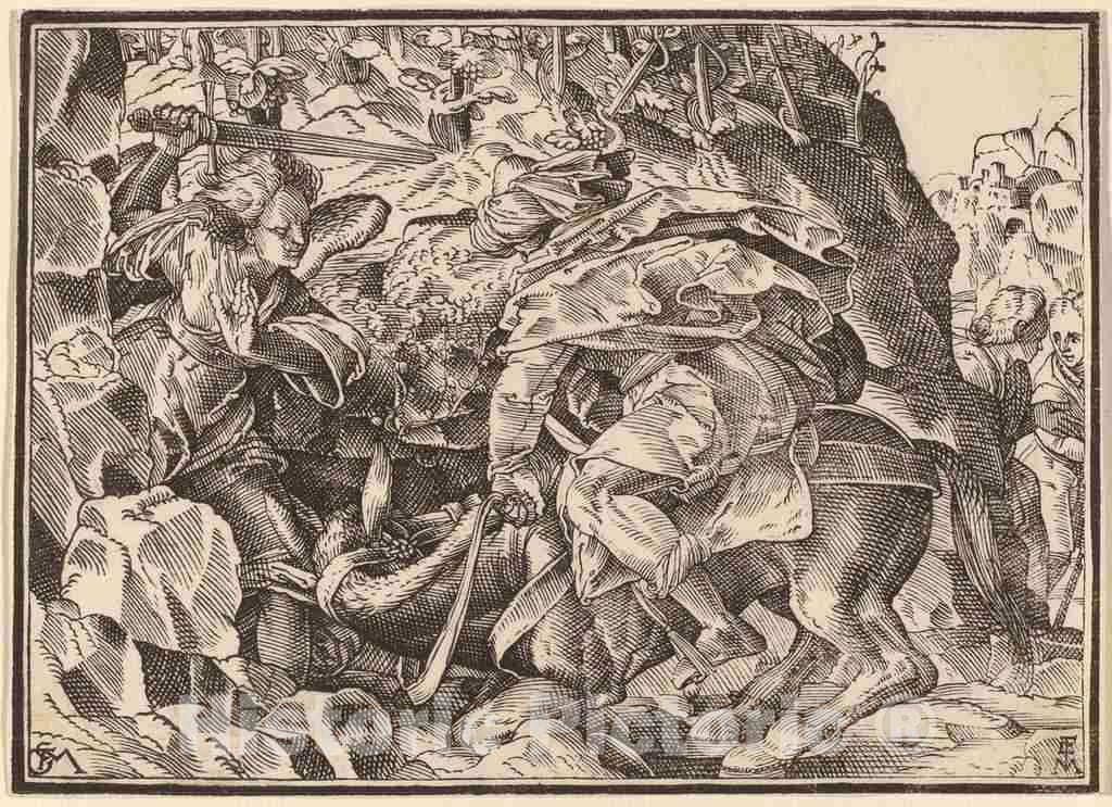 Art Print : Christoph Murer, Christ Tells His Disciples of The Last Judgment, 1630 - Vintage Wall Art