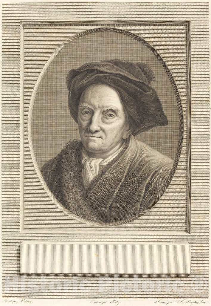 Art Print : Langlois After Voiriot, Fontenelle, c.1797 - Vintage Wall Art
