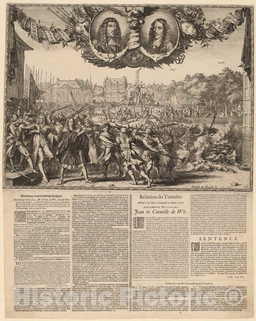 Art Print : Romeyn de Hooghe, Afbeelding en waarachtigh Verhaal. (Representation of The True Story of Johan de WITT.), 1672 - Vintage Wall Art