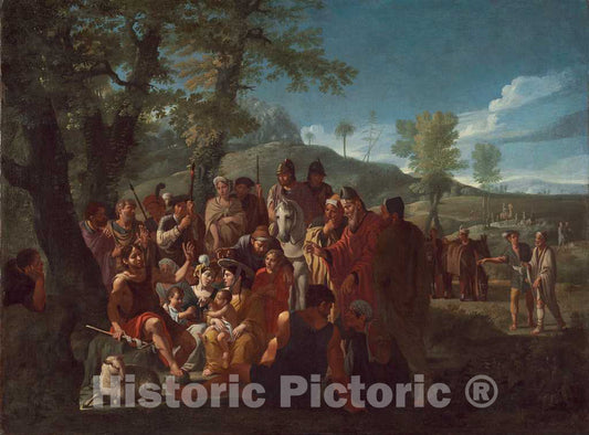 Art Print : Willem Reuter, Saint John The Baptist Preaching, c. 1665 - Vintage Wall Art