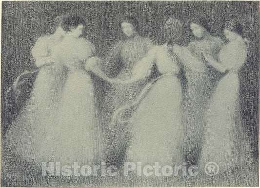 Art Print : Henri EugÃ©ne Le Sidaner, La Ronde, 1897 - Vintage Wall Art