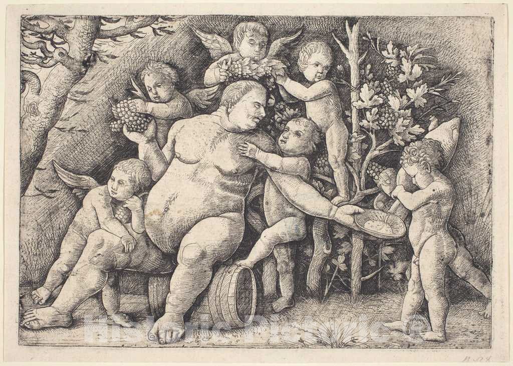 Art Print : Hopfer After Mantegna, Silenus - Vintage Wall Art