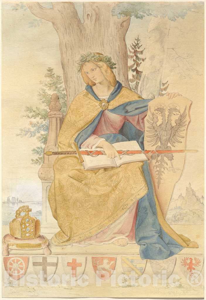 Art Print : Philipp Veit, Germania, c.1835 - Vintage Wall Art