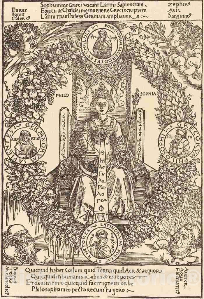 Art Print : Albrecht DÃ¼rer, Philosophy, 1502 - Vintage Wall Art