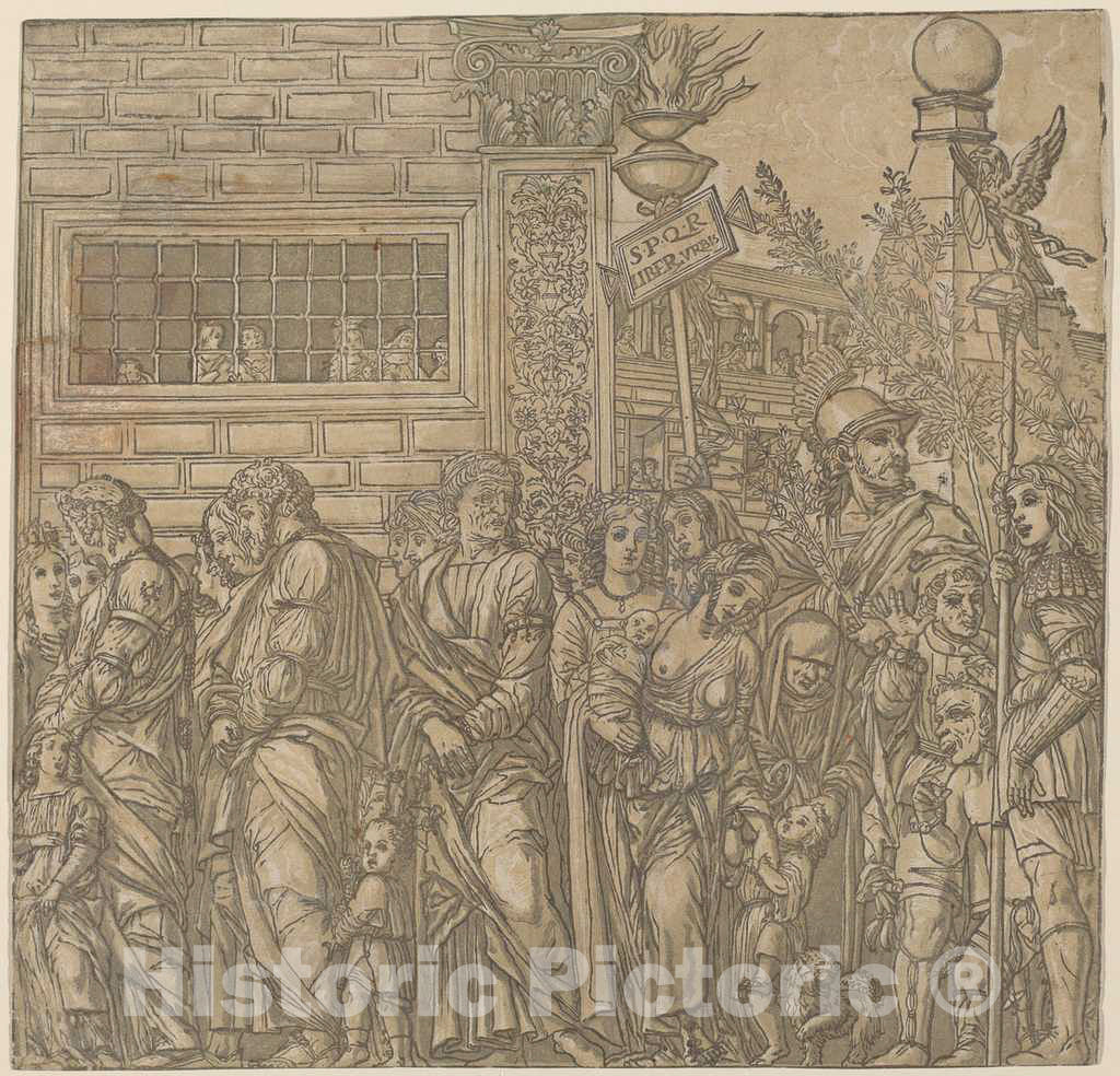 Art Print : Andreani After Mantegna, The Triumph of Julius Caesar, 1599 - Vintage Wall Art