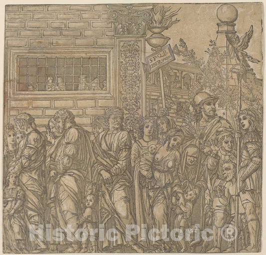 Art Print : Andreani After Mantegna, The Triumph of Julius Caesar, 1599 - Vintage Wall Art