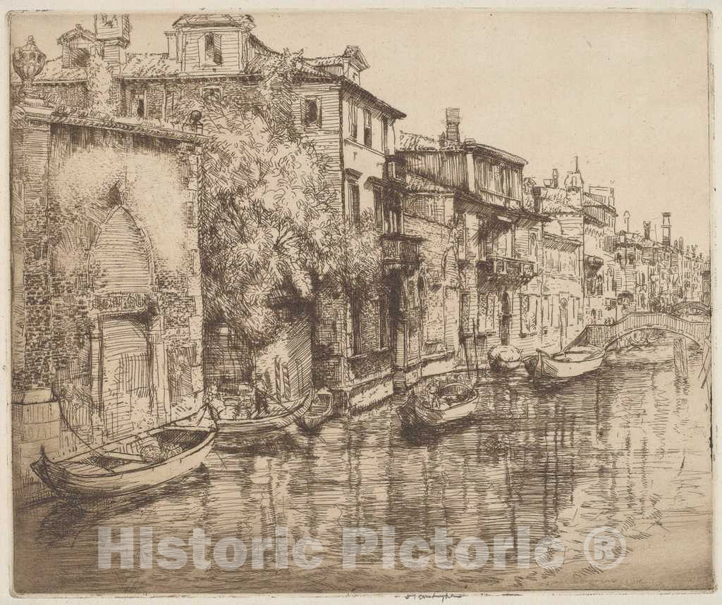 Art Print : Donald Shaw MacLaughlan, Venetian Noontide, 1916 - Vintage Wall Art