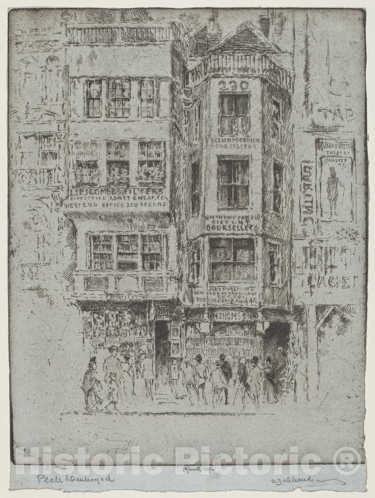 Art Print : Joseph Pennell, No. 230 Strand, 1903 - Vintage Wall Art