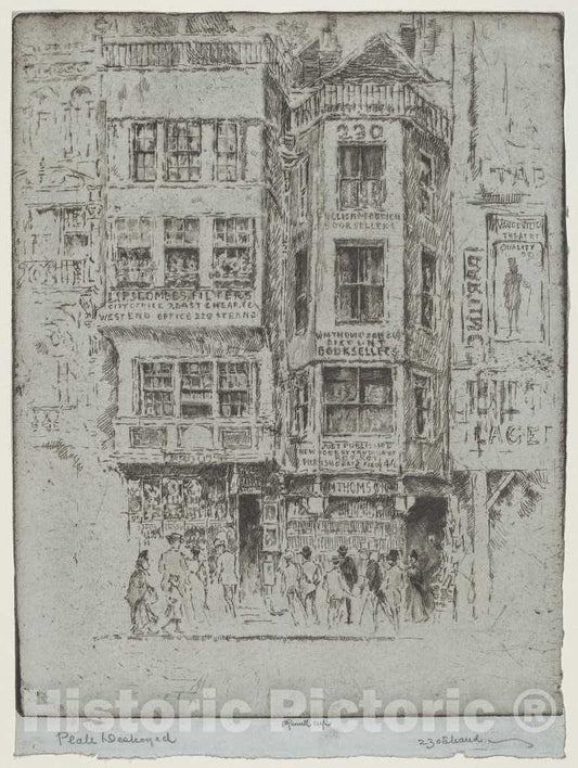 Art Print : Joseph Pennell, No. 230 Strand, 1903 - Vintage Wall Art