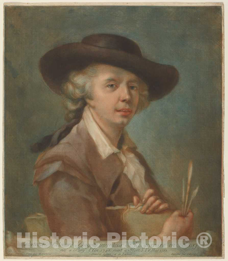 Art Print : Lasinio After Johann Ernst Heinsius, Edouard Gautier d'Agoty, c. 1783 - Vintage Wall Art