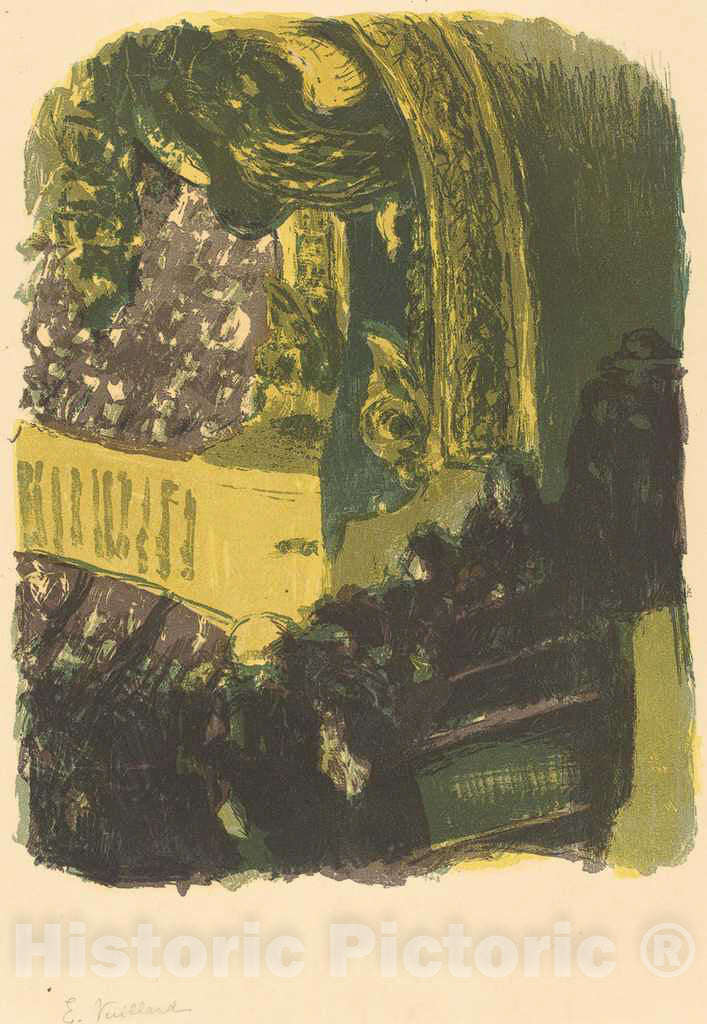 Art Print : Edouard Vuillard, A Gallery in The Gymnasium (Une galerie au gymnase), 1900 - Vintage Wall Art