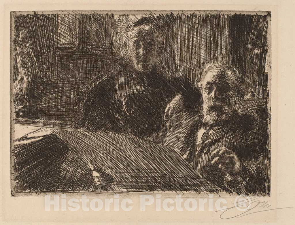 Art Print : Anders Zorn, Mr. and Mrs. Furstenburg, 1895 - Vintage Wall Art