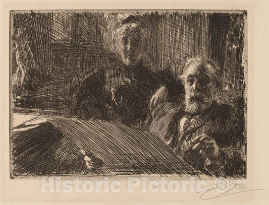 Art Print : Anders Zorn, Mr. and Mrs. Furstenburg, 1895 - Vintage Wall Art