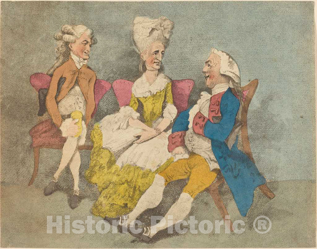 Art Print : Rowlandson, Two Strings to Your Bow, 1800 - Vintage Wall Art