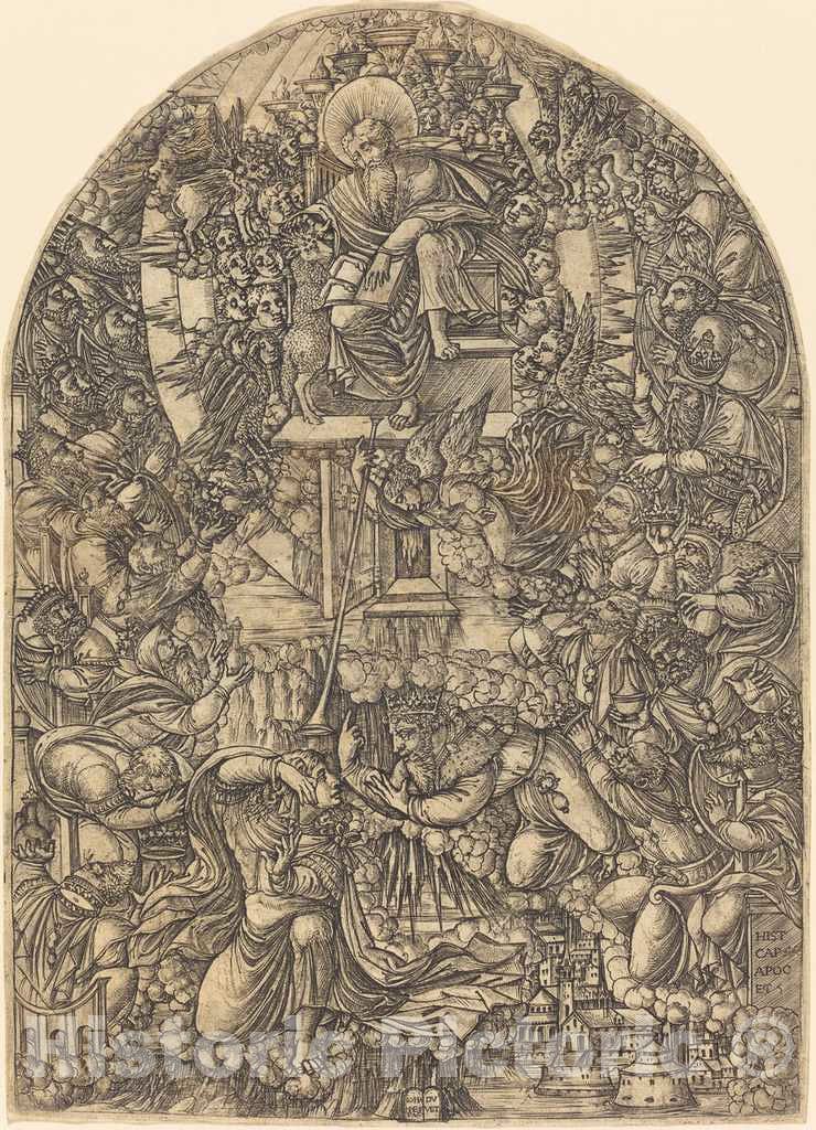 Art Print : Jean Duvet, Saint John Summoned to Heaven, c.1551 - Vintage Wall Art