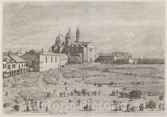 Art Print : Canaletto, S. Giustina in Pra Della Vale, c.1741 - Vintage Wall Art