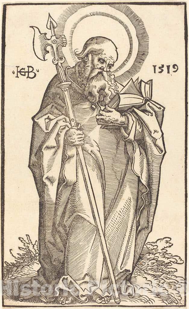 Art Print : Hans Baldung Grien, Saint Matthew, 1519 - Vintage Wall Art