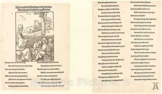 Art Print : Albrecht DÃ¼rer, The School Teacher, 1510 - Vintage Wall Art
