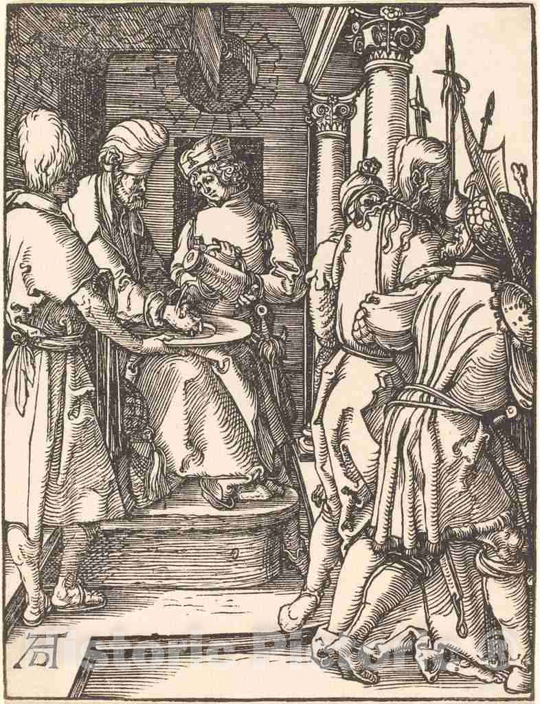 Art Print : Albrecht DÃ¼rer, Pilate Washing His Hands, c.1510 - Vintage Wall Art