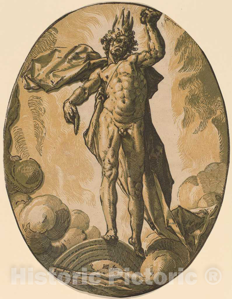 Art Print : Hendrik Goltzius, Helios, c.1589 - Vintage Wall Art
