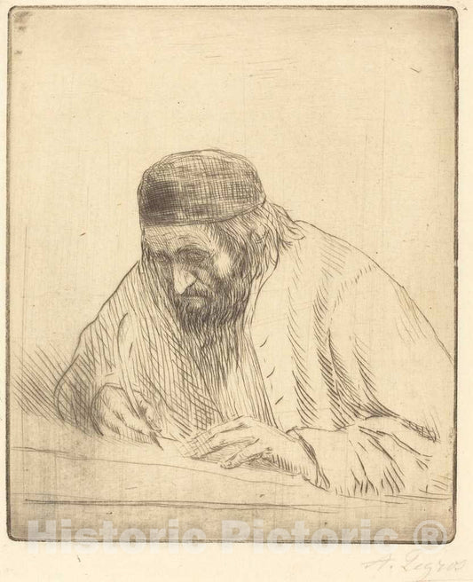 Art Print : Alphonse Legros, Writer (L'ecrivain) - Vintage Wall Art